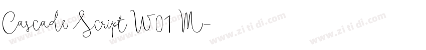 Cascade Script W01 M字体转换